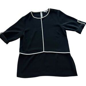 Calvin‎ Klein Black White Top Size Medium